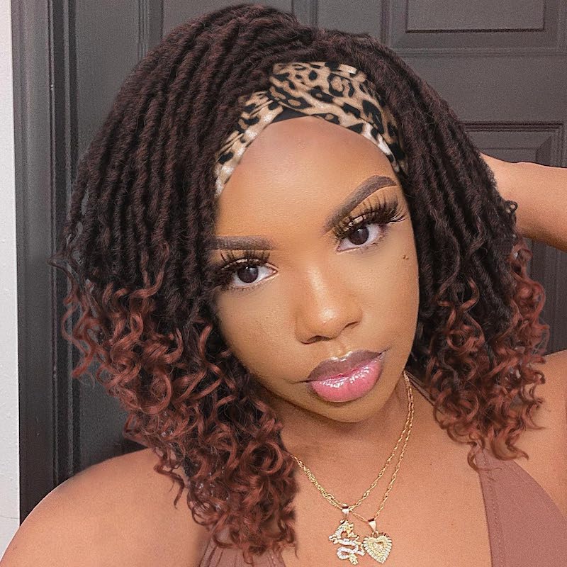 faux locs headband wig